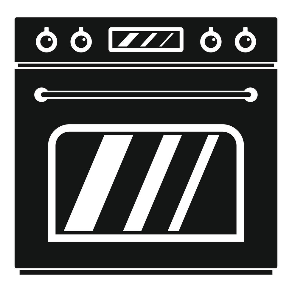 ícone de forno a gás grande, estilo simples vetor