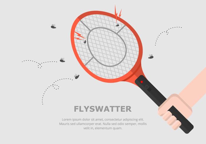 Fly fundo Swatter vetor