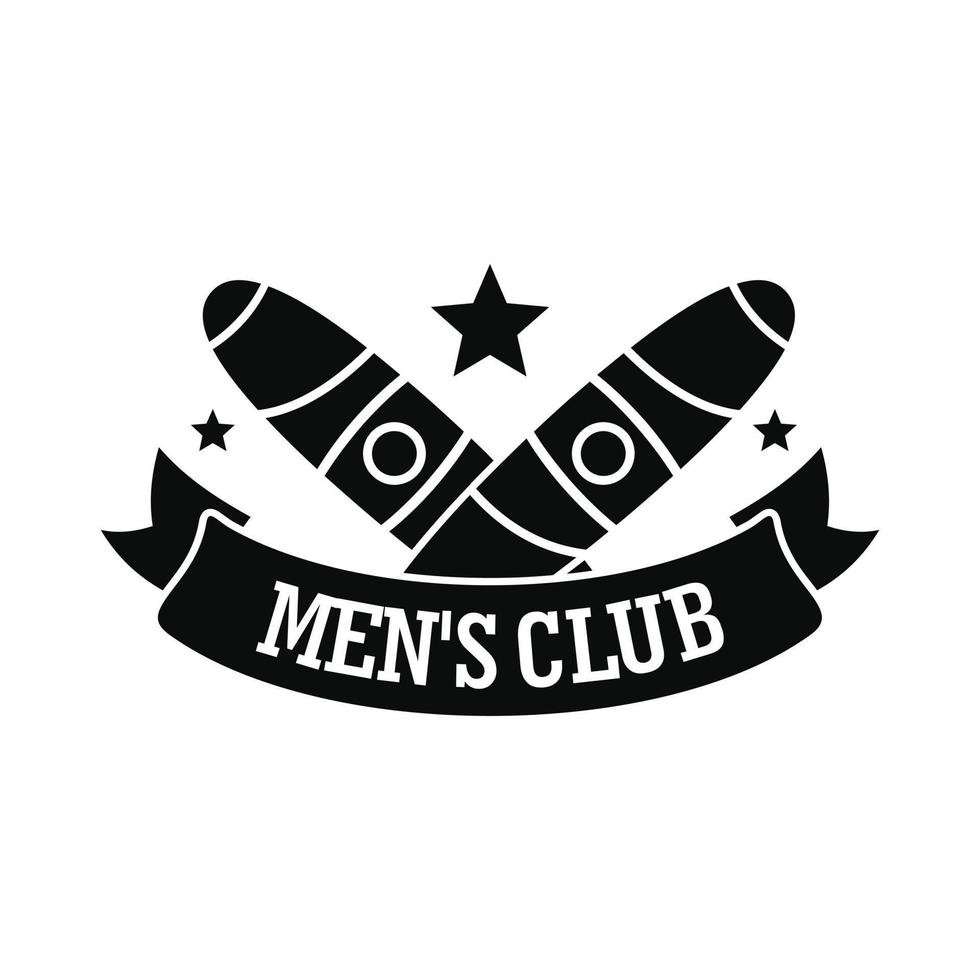 logotipo do clube de charutos masculinos, estilo simples vetor