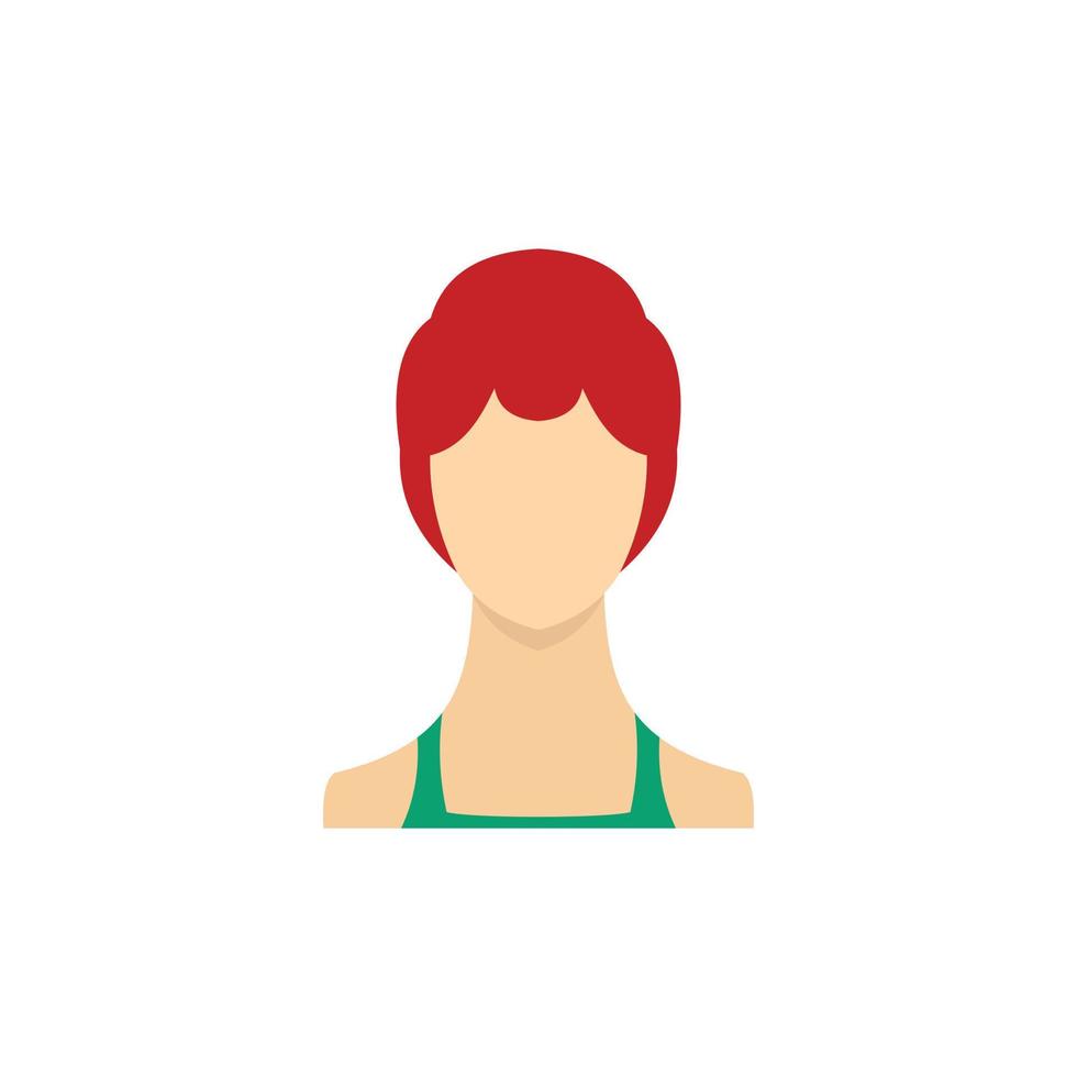 mulher com cabelo liso e um ícone de coque, estilo simples vetor