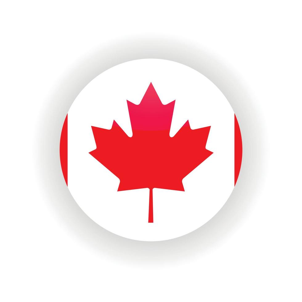círculo de ícone do Canadá vetor
