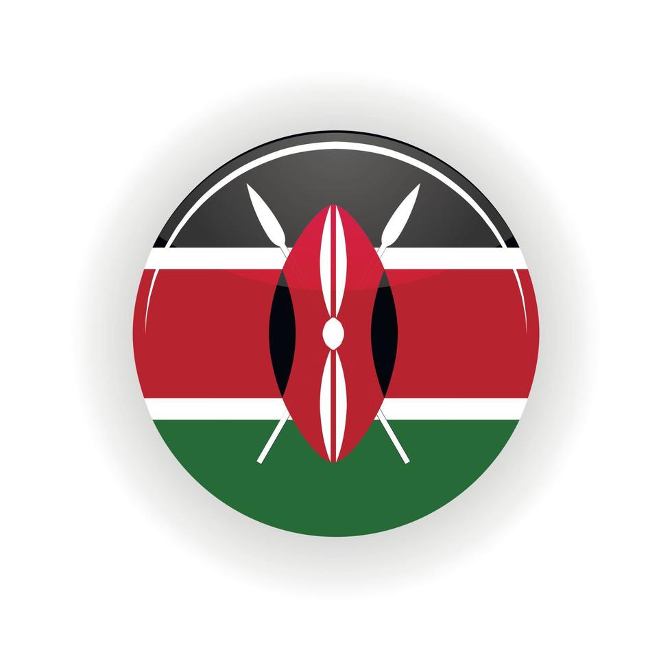 círculo de ícone do Quênia vetor
