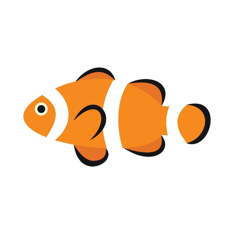 ícone de peixe-palhaço, estilo simples vetor