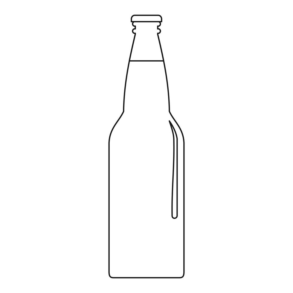 ícone de garrafa fechada, estilo de estrutura de tópicos. vetor