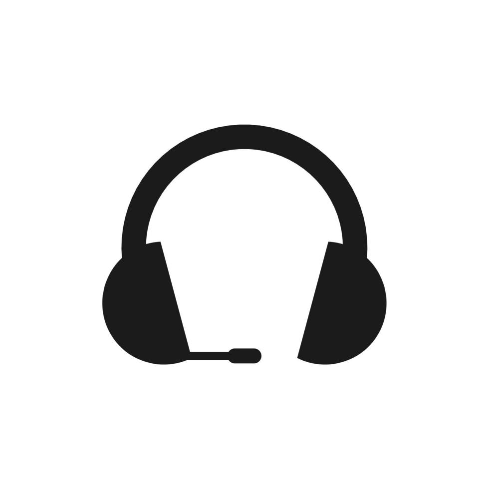 fones de ouvido vector ícone no fundo branco. ícone de fones de ouvido isolados. ilustração do ícone do vetor.