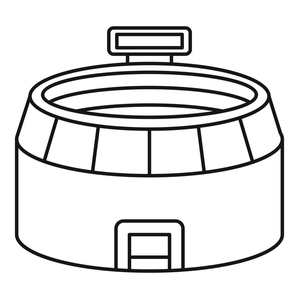 ícone da arena de futebol, estilo de estrutura de tópicos vetor