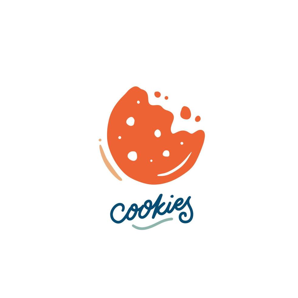 design de logotipo de biscoitos vetor