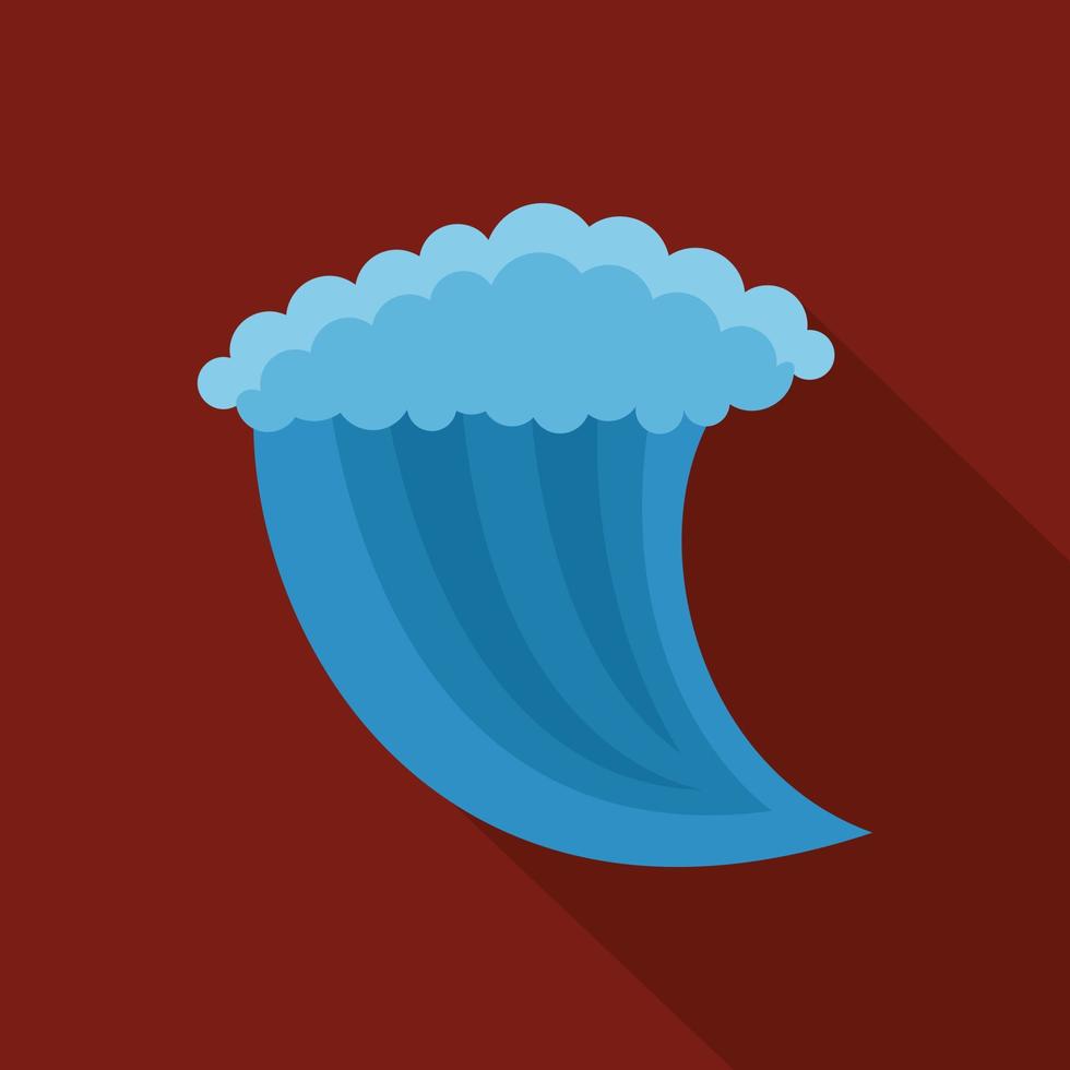 ícone de água de onda, estilo simples vetor