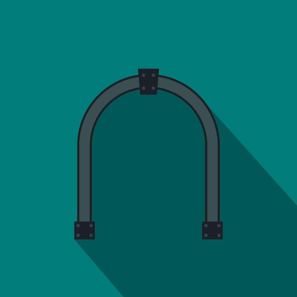 ícone de arco de aço, estilo simples vetor