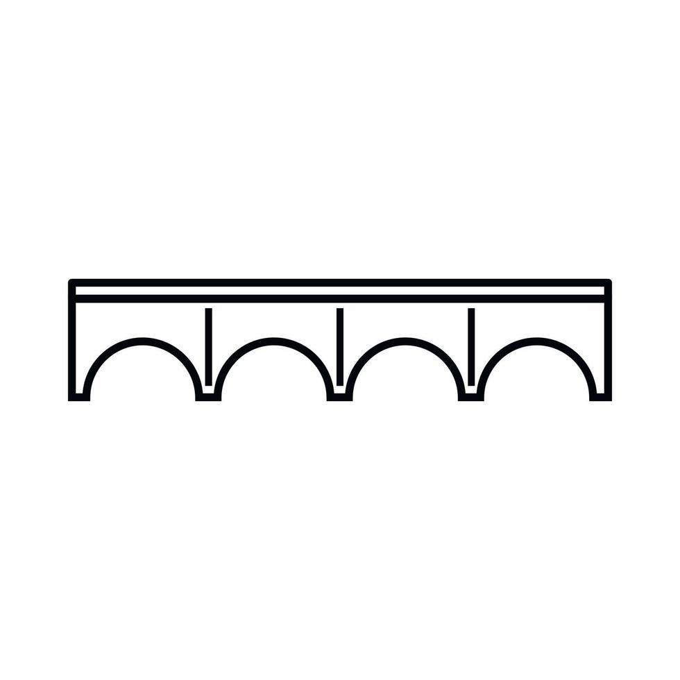 ícone de ponte, estilo de estrutura de tópicos vetor