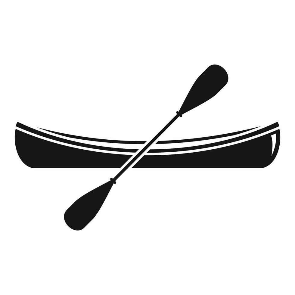 ícone de barco caiaque, estilo simples vetor
