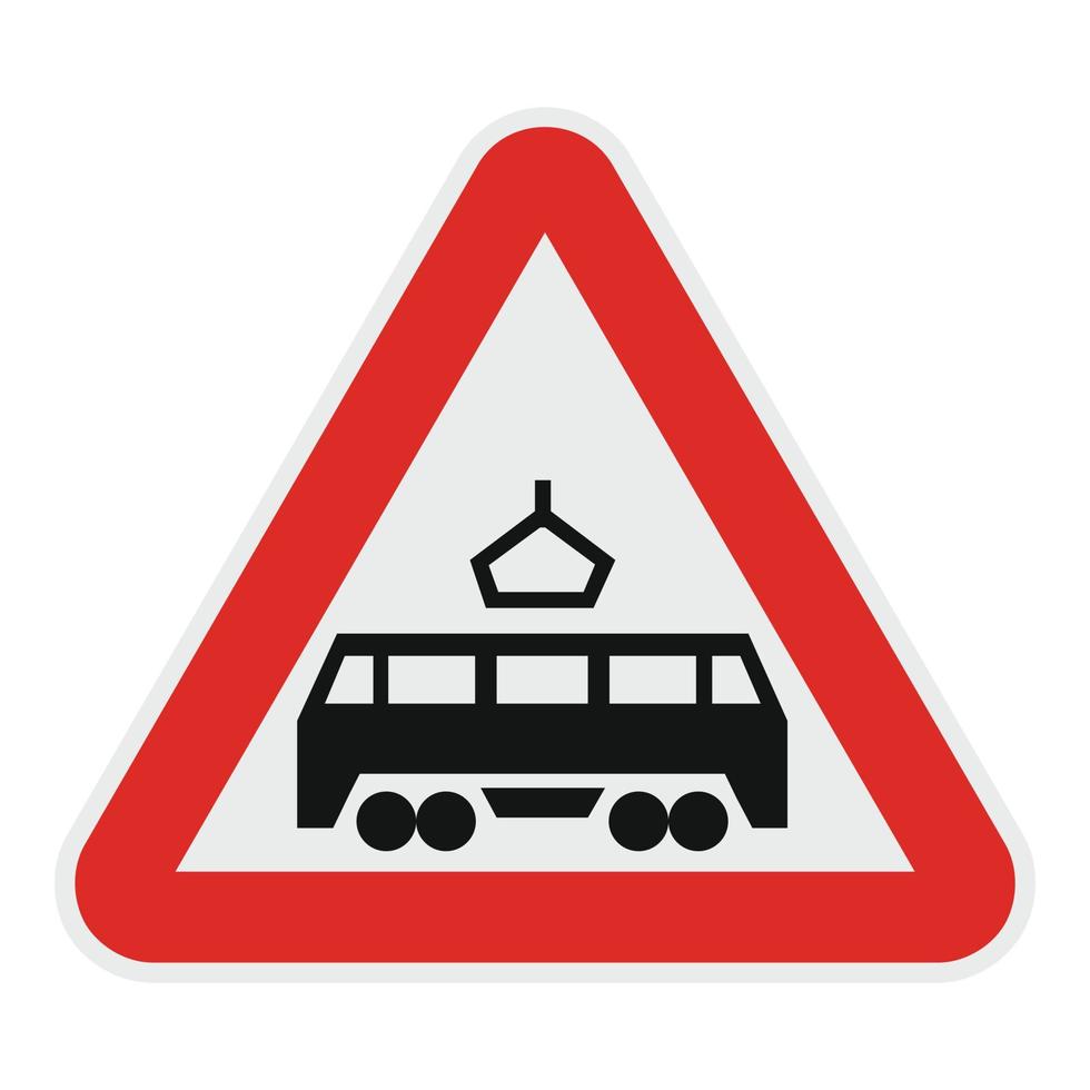 ícone de travessia ferroviária, estilo simples. vetor