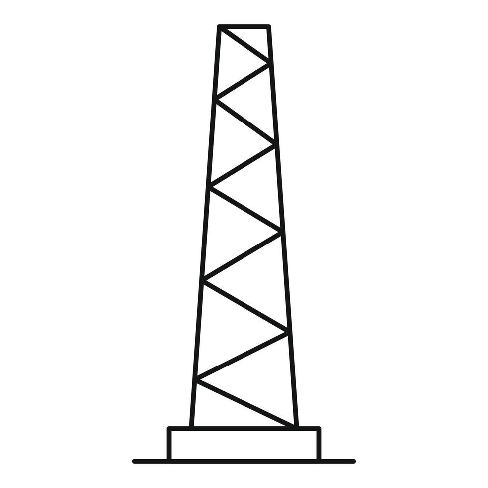 ícone de poste alto, estilo de estrutura de tópicos vetor