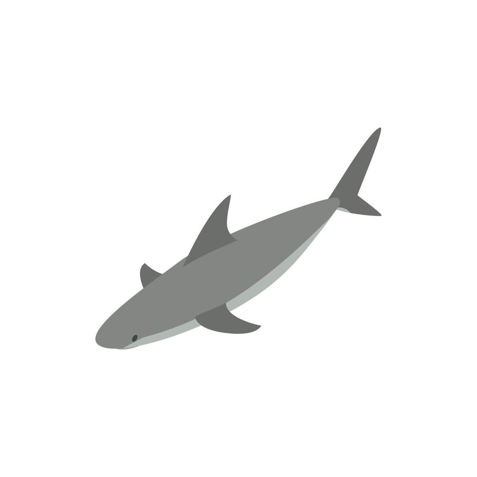 ícone de tubarão, estilo 3d isométrico vetor