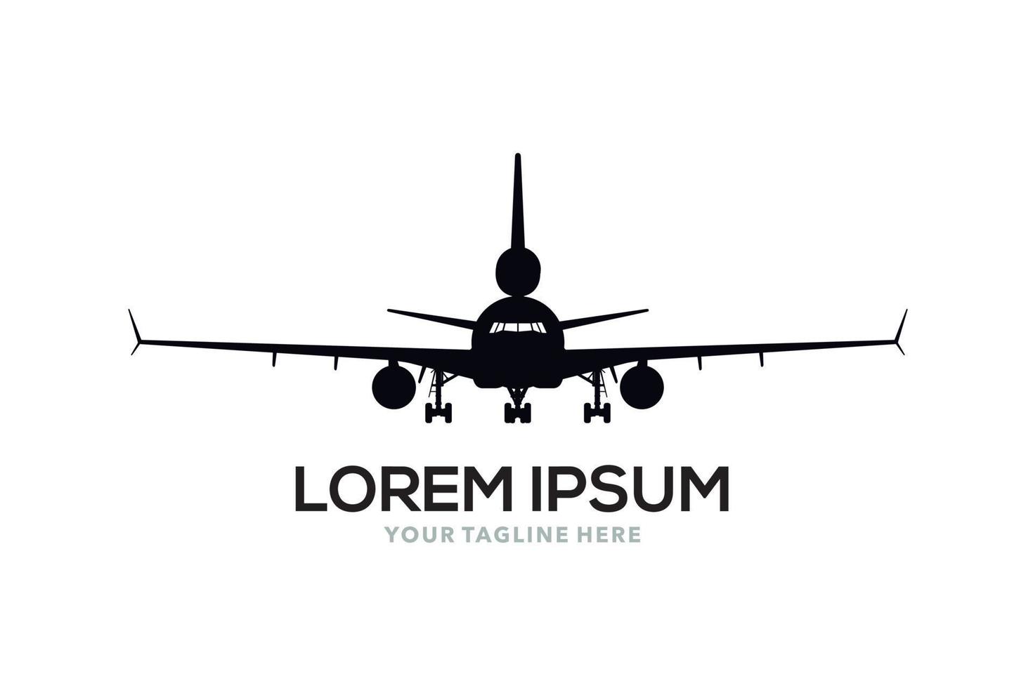 modelo de design de logotipo de viagem de avião vetor
