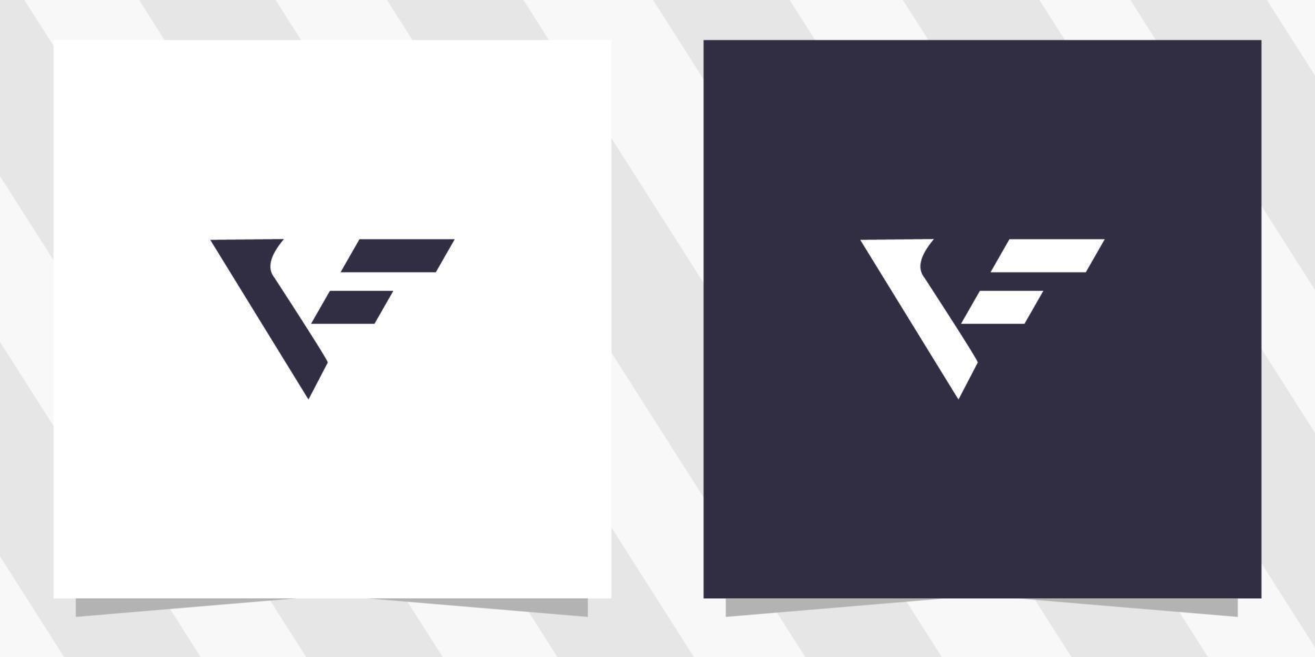 design de logotipo de letra vf fv vetor