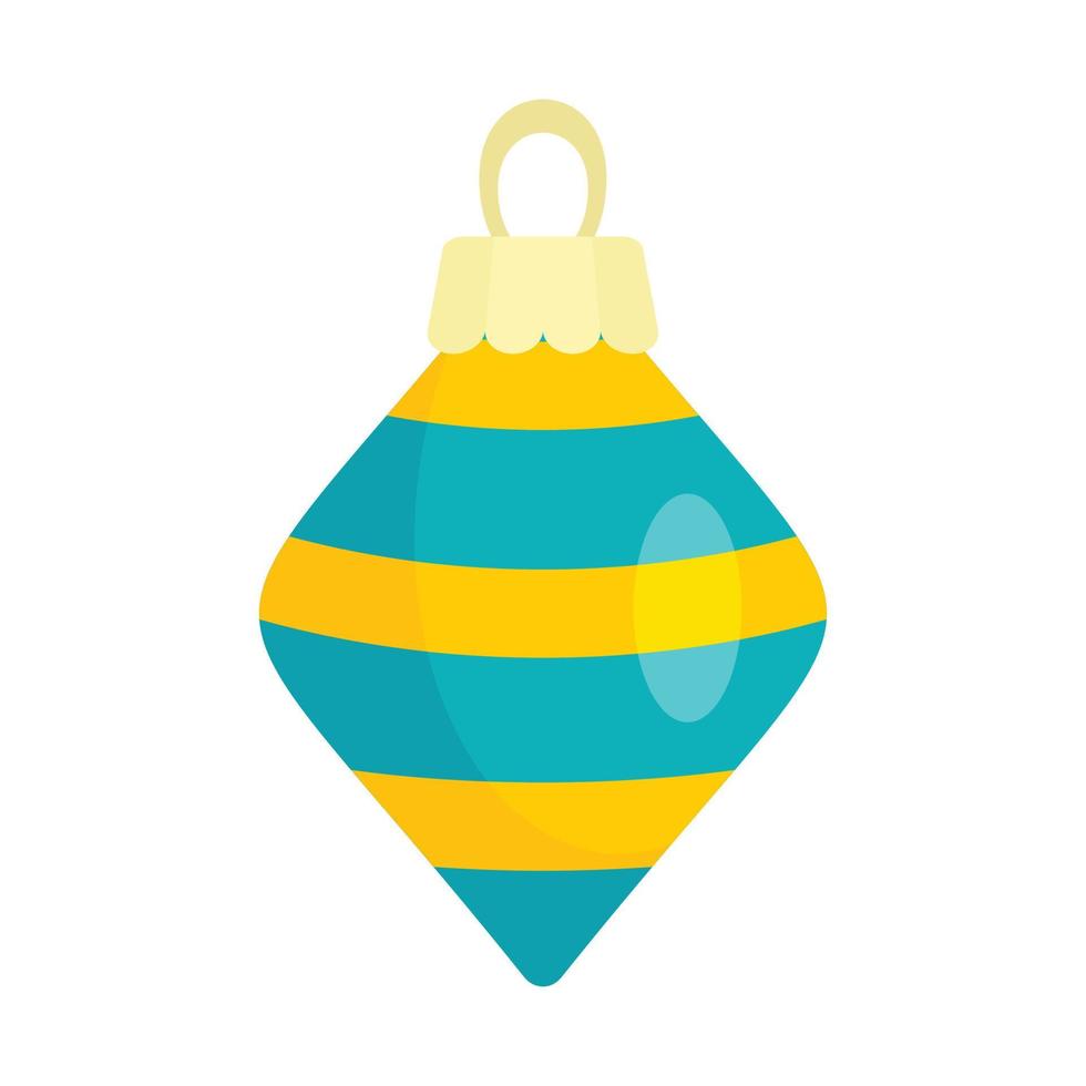 ícone de brinquedo de natal de cone, estilo simples vetor