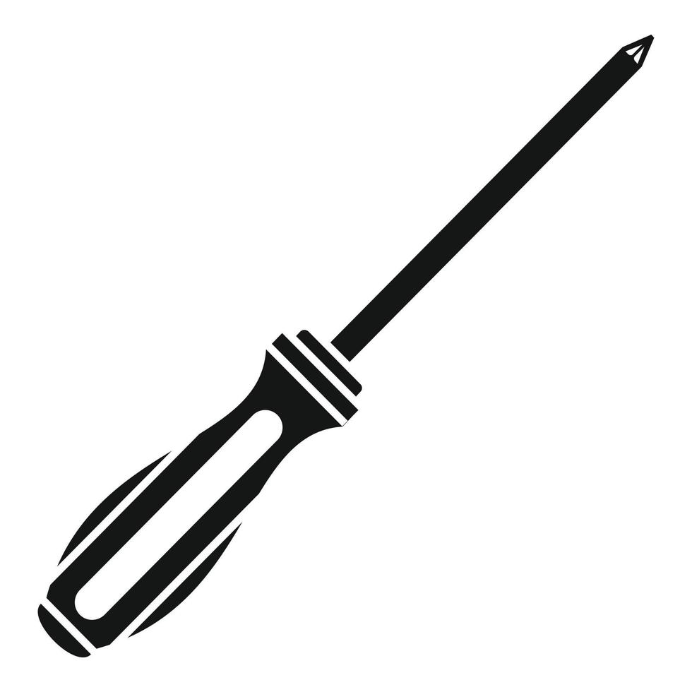 ícone da ferramenta chave de fenda, estilo simples vetor