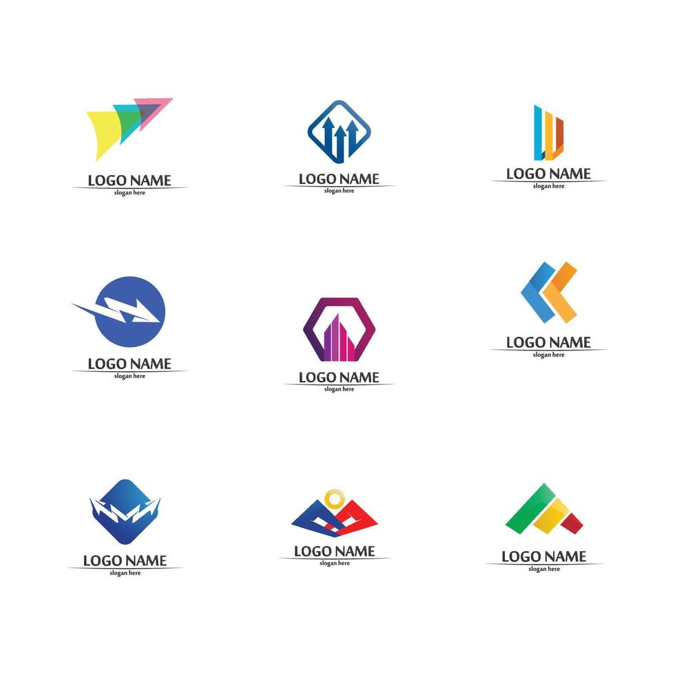 ícone de negócios e gráfico de vetor de design de logotipo