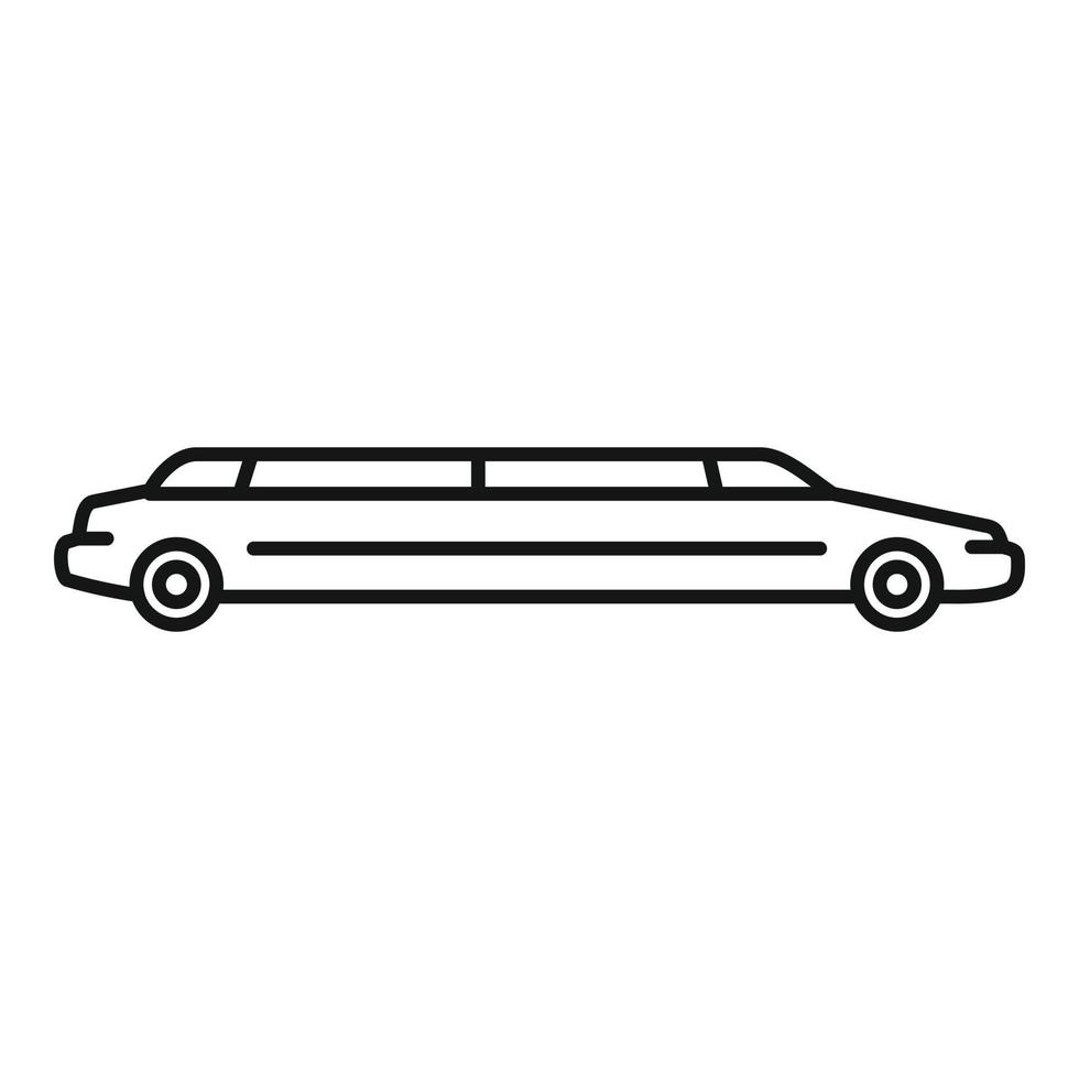 ícone de limusine moderno, estilo de estrutura de tópicos vetor
