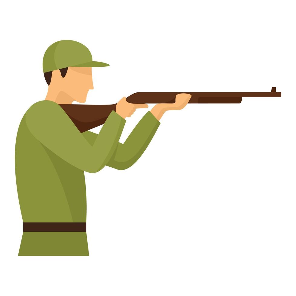 ícone do atirador do exército, estilo simples vetor