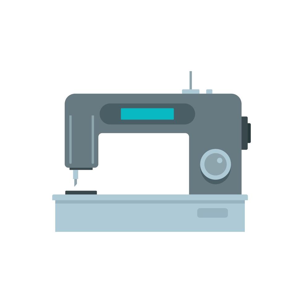 ícone da máquina de costura moderna digital, estilo simples vetor