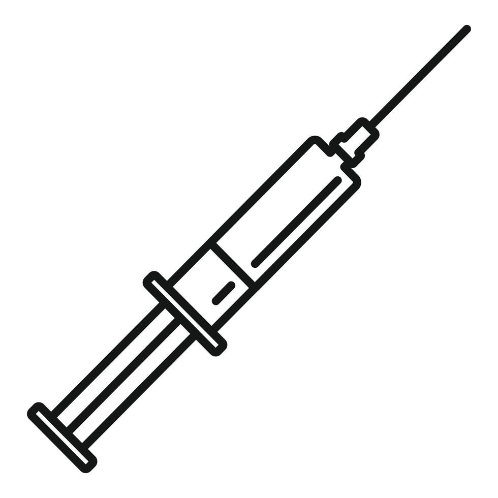 ícone de seringa de sangue, estilo de estrutura de tópicos vetor