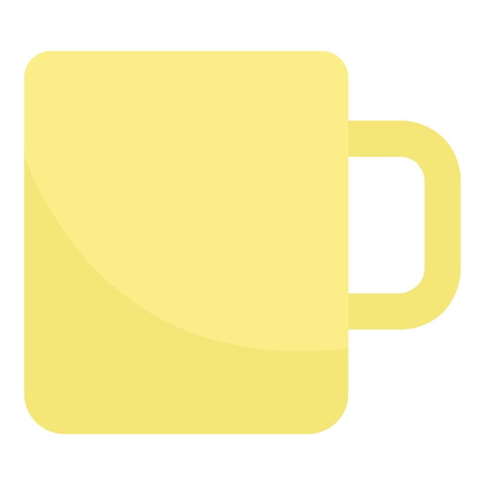 ícone de caneca amarela, estilo simples vetor