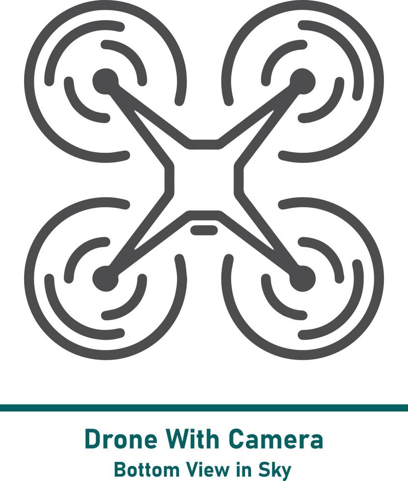 ícone de drone moderno da nova era totalmente editável e escalável vetor