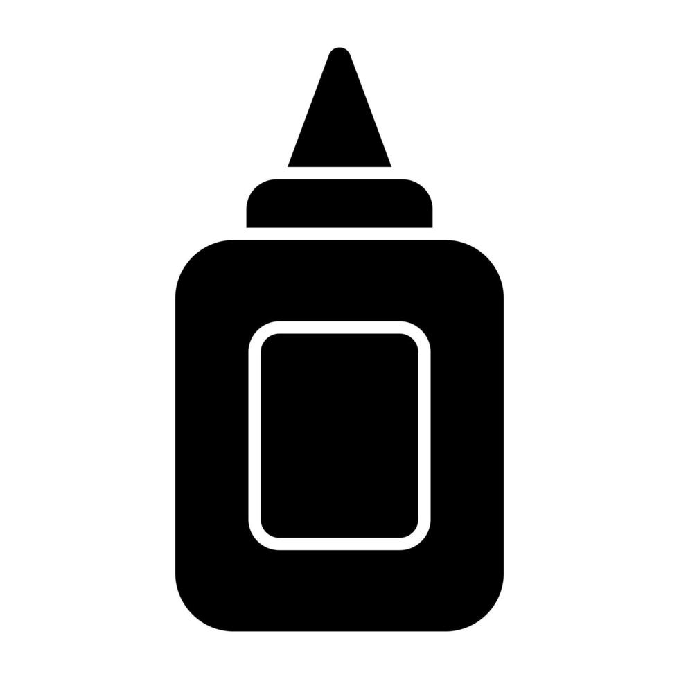 ícone de design de glifo de garrafa de cola vetor