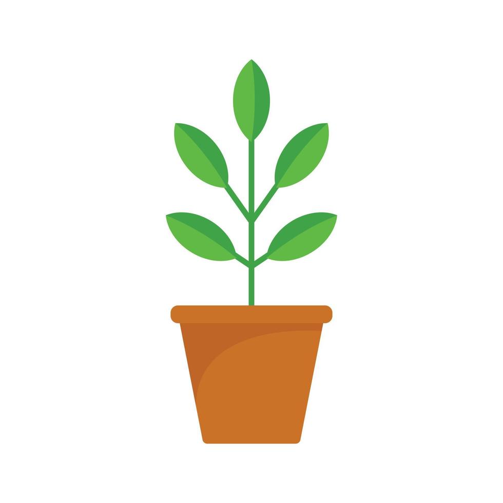 ícone de vaso de planta de pimenta, estilo simples vetor