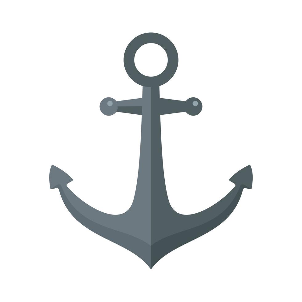 ícone de âncora de navio, estilo simples vetor