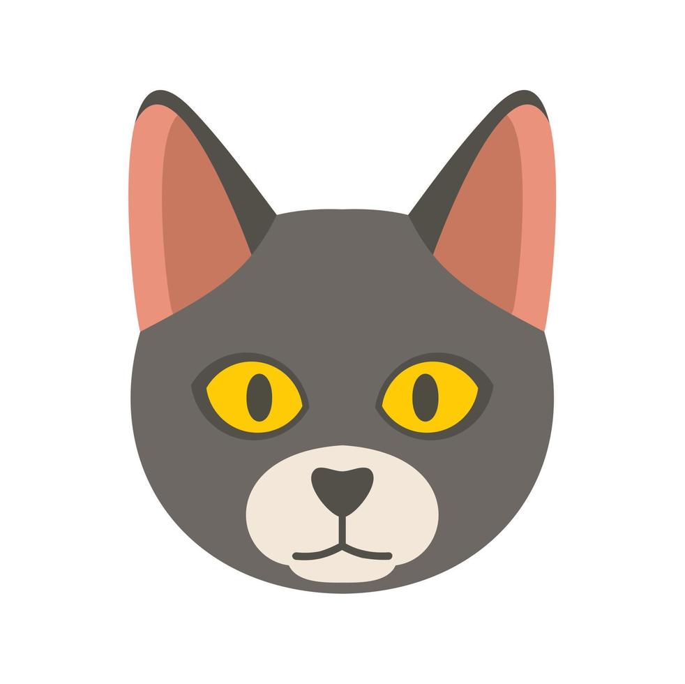 ícone de cabeça de gato, estilo simples vetor