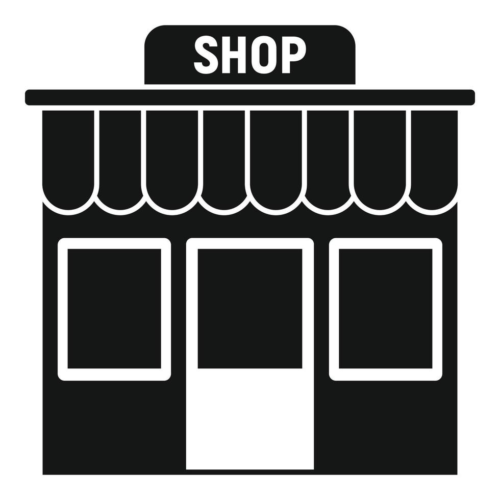 ícone de loja de rua, estilo simples vetor