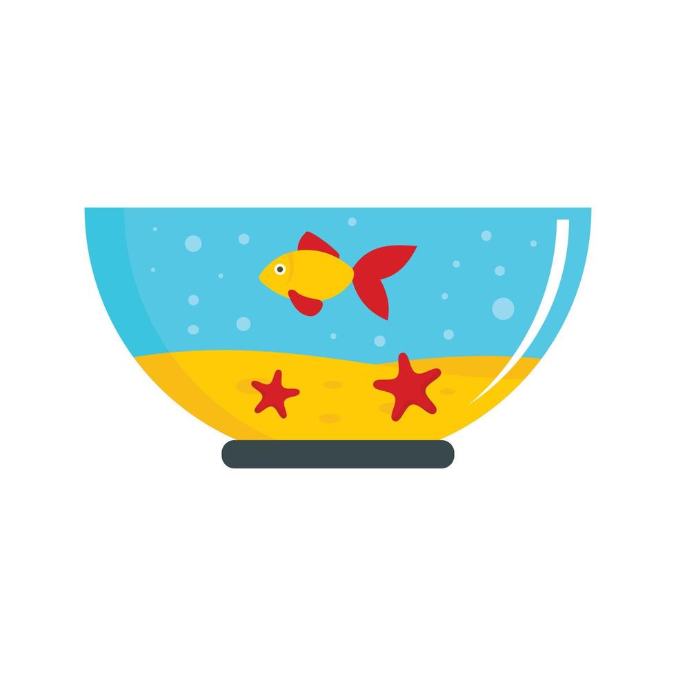 peixinho dourado no ícone do aquário, estilo simples vetor