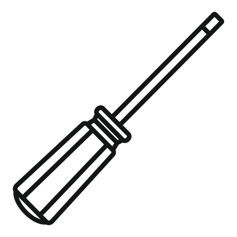 ícone de chave de fenda, estilo de estrutura de tópicos vetor