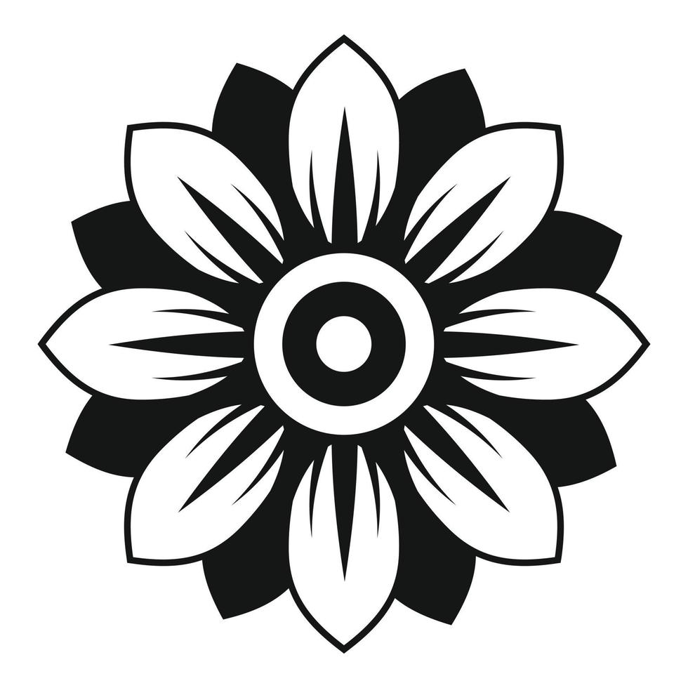 ícone de semente de girassol, estilo simples vetor