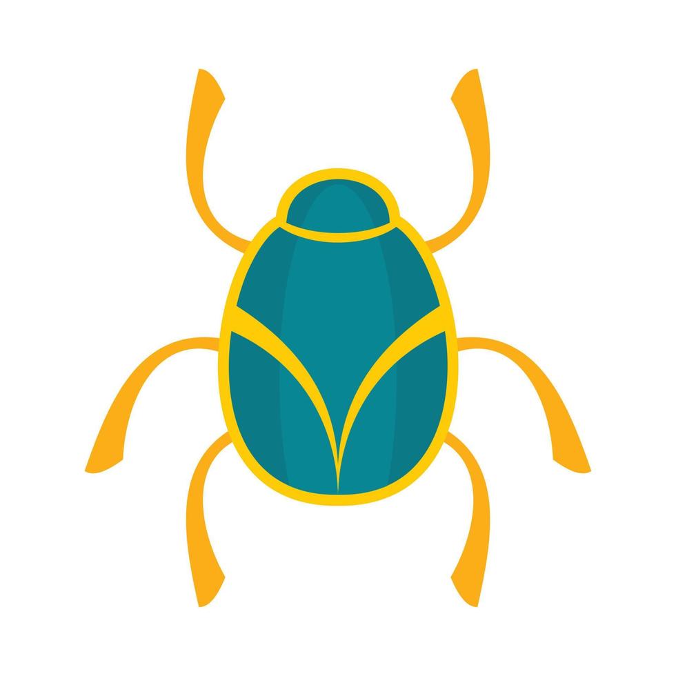ícone de bug dourado, estilo simples vetor
