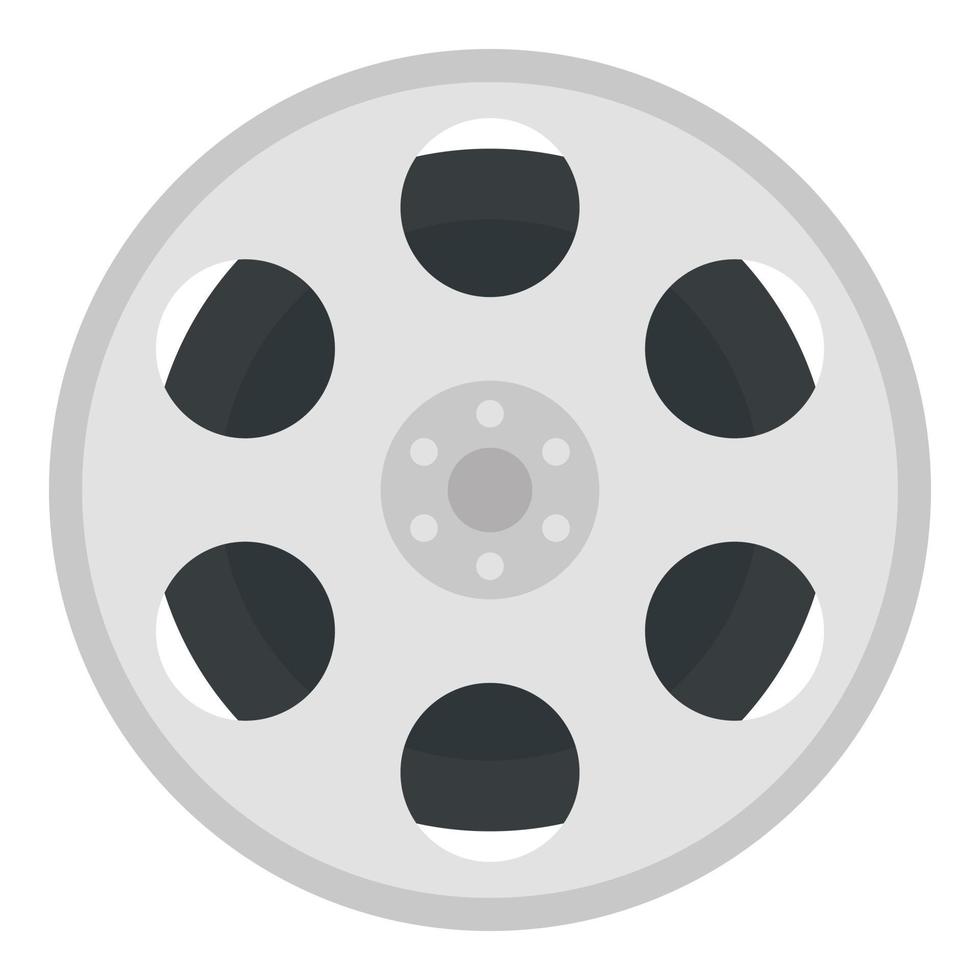 ícone de bobina de filme, estilo simples vetor