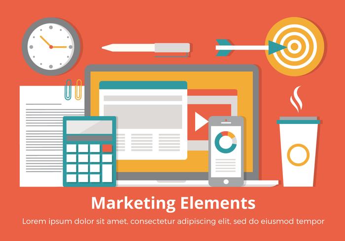 Free Design Plano de Marketing Elements Vector
