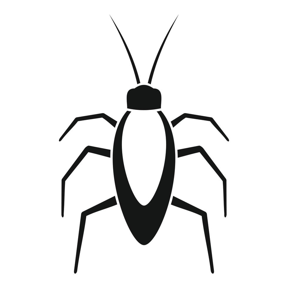 ícone de bug de barata, estilo simples vetor