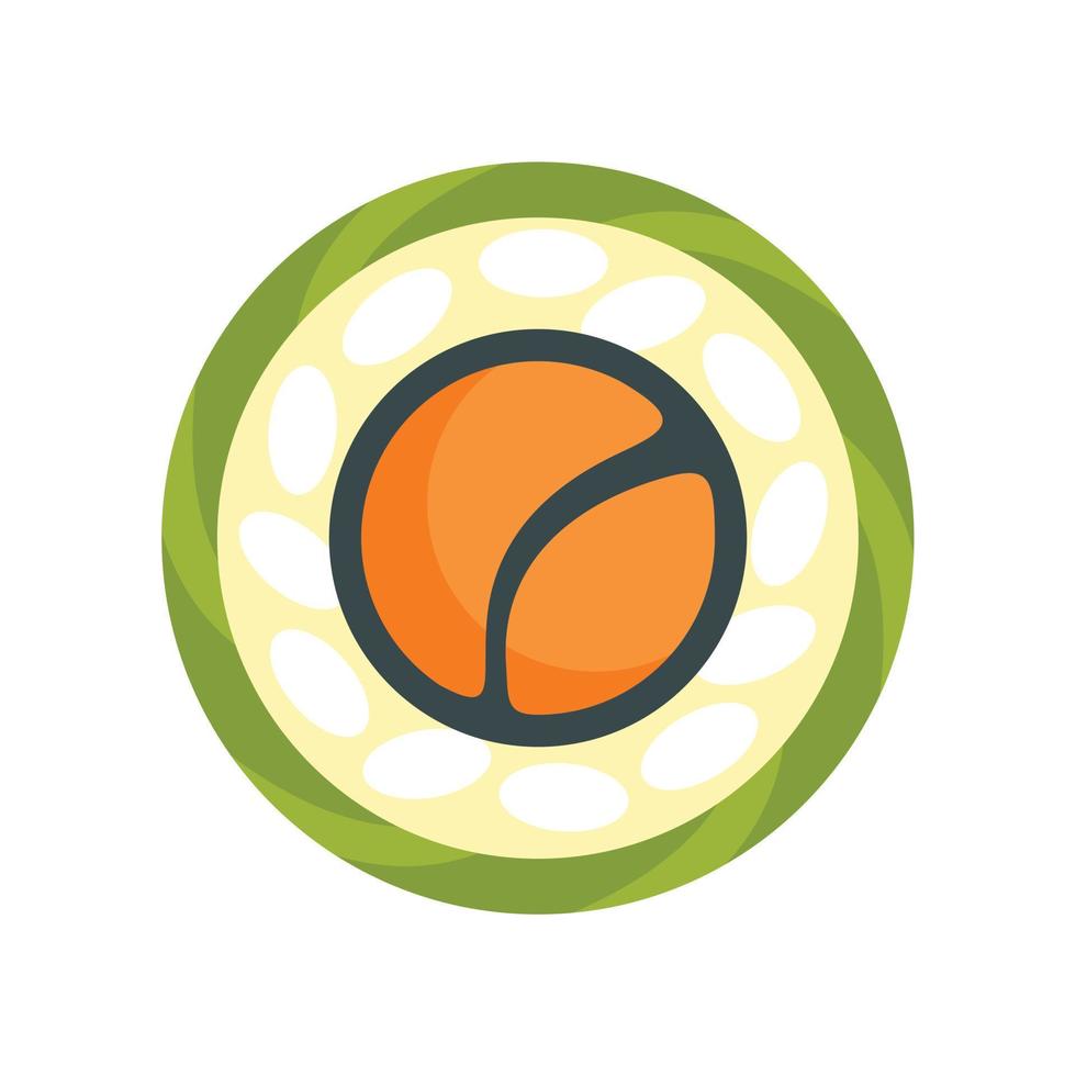 ícone de sushi de vista superior, estilo simples vetor