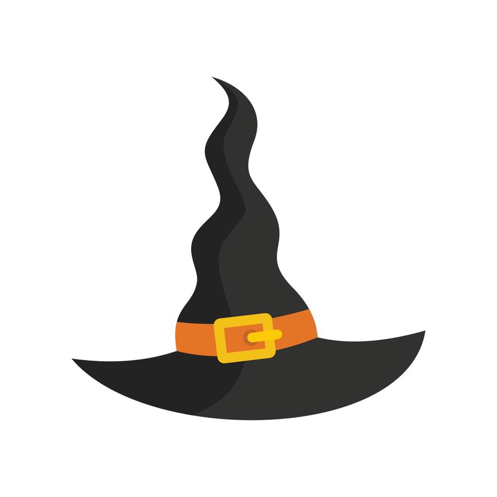 ícone de chapéu de bruxa, estilo simples vetor