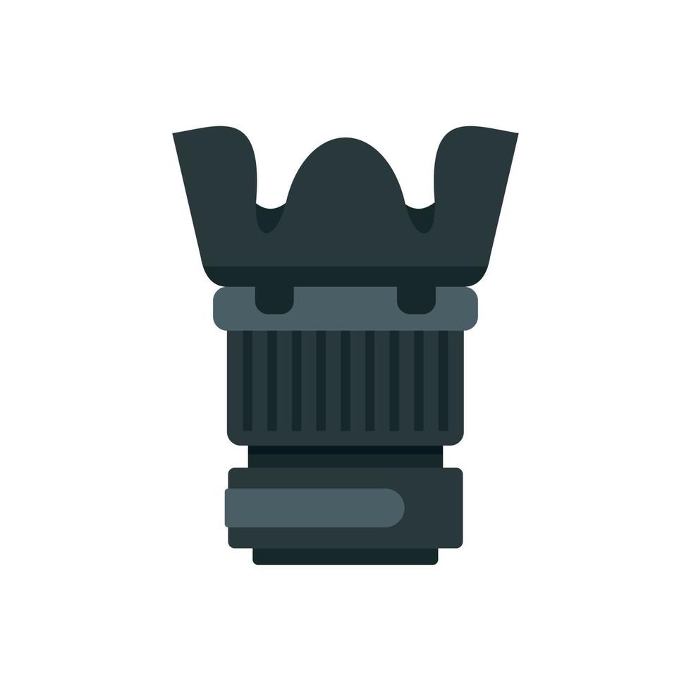 ícone de lente de câmera de proteção de plástico, estilo simples vetor