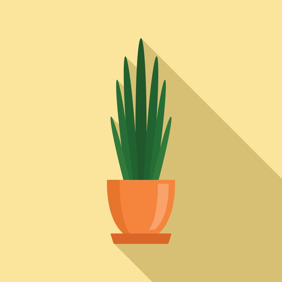 ícone de planta de casa de folha longa e alta, estilo simples vetor