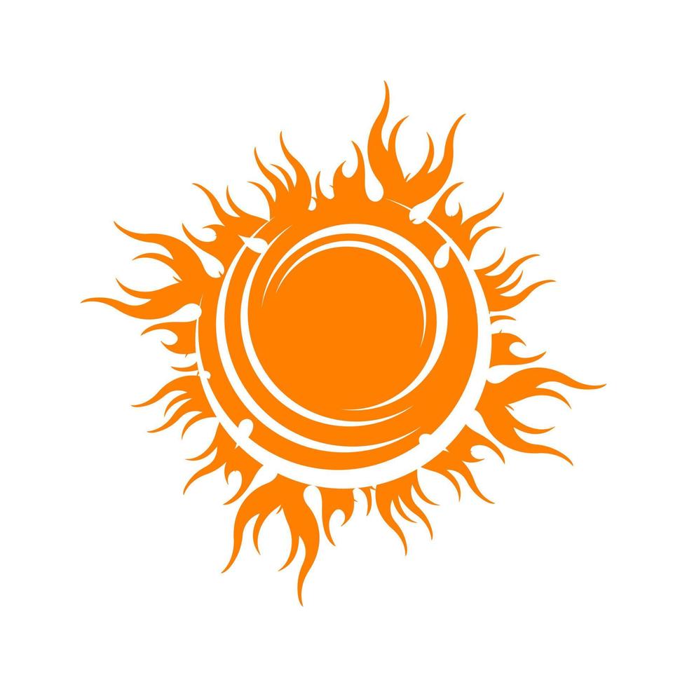 explosão de sol amarelo símbolo de estrela ícone de sol design de logotipo ilustração vetorial um elemento de luz do sol vetor