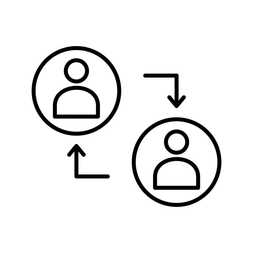 ícone de vetor de perfis conectados
