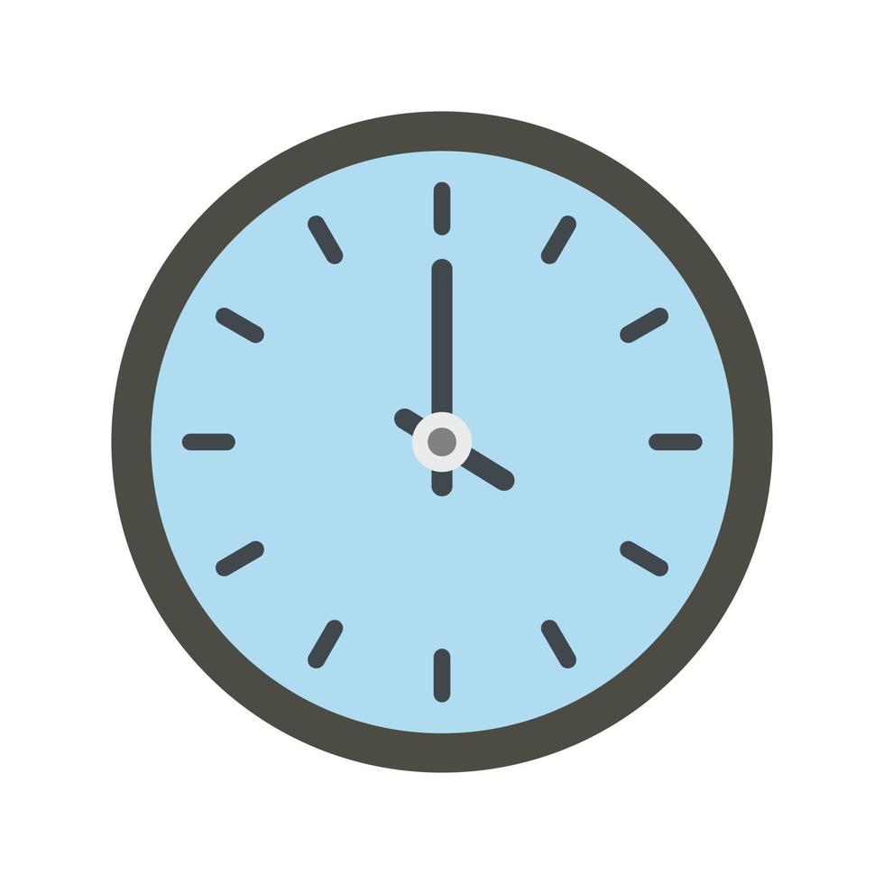 ícone de hora do relógio, estilo simples vetor
