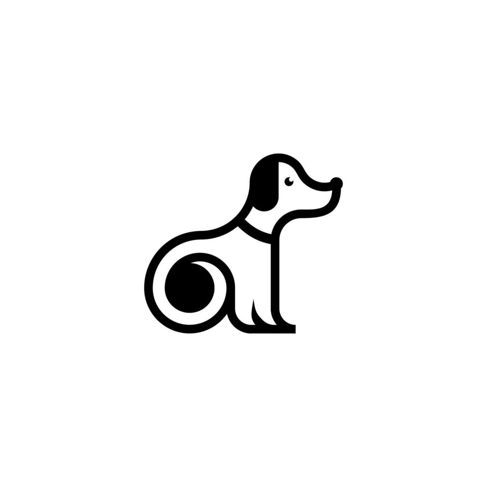 modelo de logotipo de ícone de cachorro criativo vetor