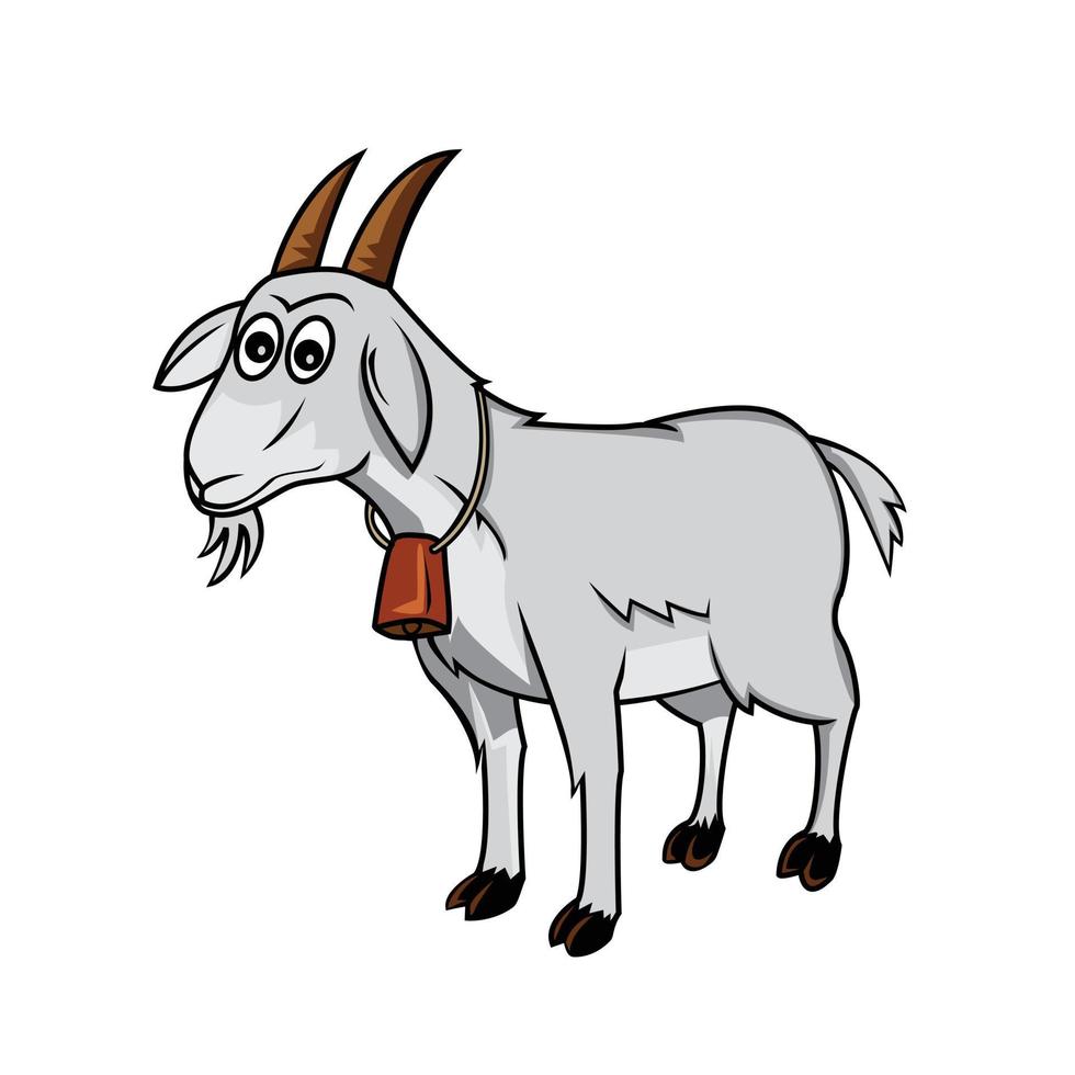 ilustração de cabra fofa vetor